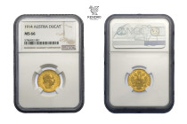 Francis Joseph I. Ducat 1914. Vienna.