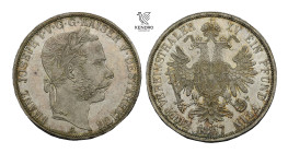 Francis Joseph I. Federal 2 Thaler 1867. Vienna.