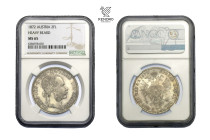 Francis Joseph I. 2 Gulden 1872. Vienna.