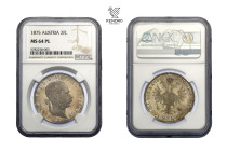 Francis Joseph I. 2 Gulden 1875. Vienna.