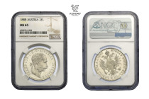 Francis Joseph I. 2 Gulden 1888. Vienna.