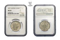 Francis Joseph I. Gulden 1877. Vienna. Rare in this condition!