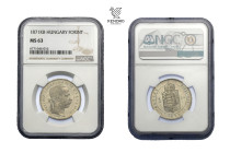 Francis Joseph I. Gulden 1871. Kremnitz. Rare in this condition!