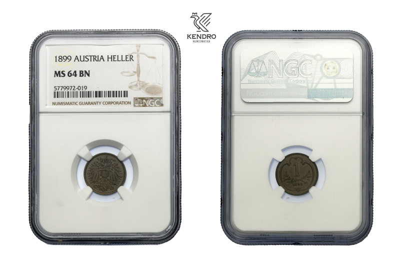 Francis Joseph I. Heller 1899. Vienna.
TOP POP. NGC MS 64 BN.

František Jose...