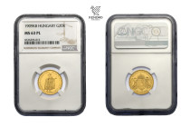 Francis Joseph I. 20 Corona 1909. Kremnitz. Rare in this condition!