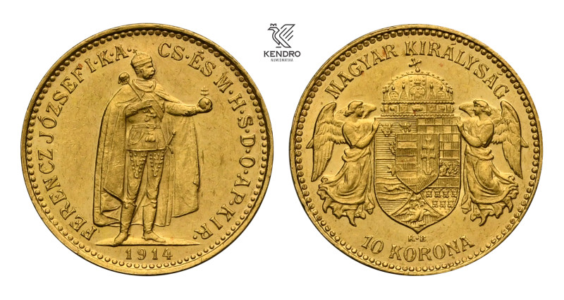 Francis Joseph I. 10 Corona 1914. Kremnitz. Rare!

František Josef I. 10 Korun...
