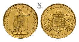 Francis Joseph I. 10 Corona 1914. Kremnitz. Rare!