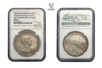 Francis Joseph I. Silver medal 1898. Jubilee shooting in Vilach to the 50th anniversary or reign.