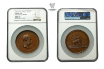 Francis Joseph I. Bronze medal 1869. On the opening of the Suez Canal. Vienna.