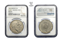 German States - Baden. 5 Mark 1906. Wedding anniversary.