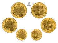 Czechoslovakia. Set of gold medals (3 pieces). Crown Jewels 1972. Kremnitz. Rare!