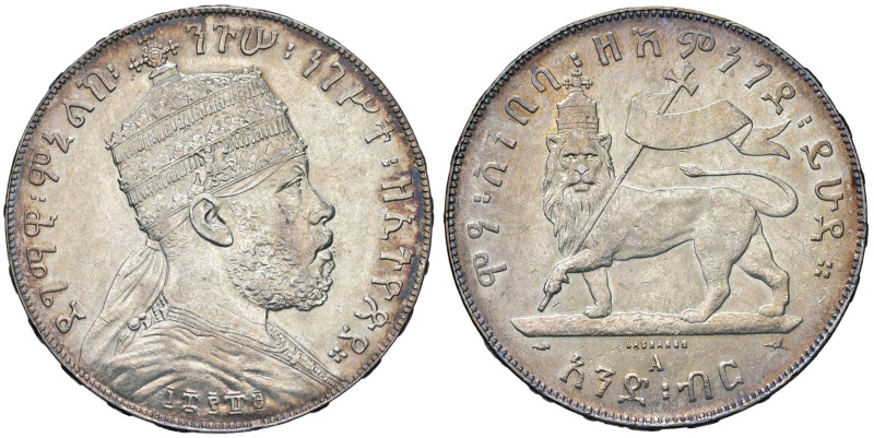 ETIOPIA Menelik II (1889-1913) Birr EE 1889 (1897) - KM 5 AG Zecca di Parigi. Ex...