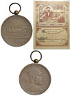 FRANCIA Parigi - Titolo azionario francese per la costruzione della ferrovia in Etiopia del 14/12/1899 in lotto con la medaglia ricordo in bronzo coni...