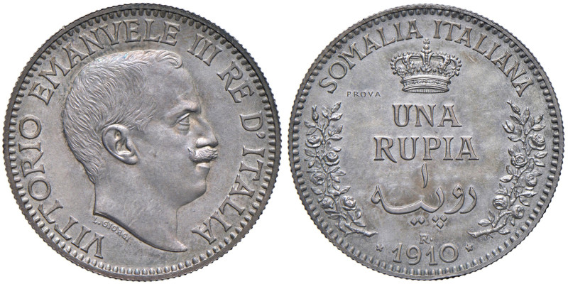 Vittorio Emanuele III Somalia (1909-1925) Rupia 1910 Prova patinata - Nomisma P7...