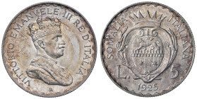 Vittorio Emanuele III Somalia (1909-1925) 5 Lire 1925 - Nomisma 1446 AG R
FDC