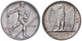 ALBANIA Amet Zogu (1925-1939) 2 Franga 1926 R Prova - Mont. 43 AG RRRR In slab NGC n° 6638768-019. Solo 50 esemplari coniati.
MS 64