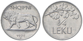 ALBANIA Amet Zogu (1925-1939) Quarto Lek 1926 R - Mont. 73 AG R Ex asta Inasta 45 del 11/07/2012, lotto 1803.
qFDC