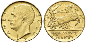 ALBANIA Amet Zogu (1925-1939) 100 Franga 1927 Prova R "stella sotto il collo"- Mont. 08 AU RRRR Solo 50 esemplari coniati. Ex asta Varesi 75 del 12/11...
