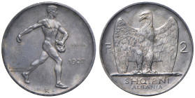 ALBANIA Amet Zogu (1925-1939) 2 Franga 1927 R Prova - Mont. 45 AG RRRR In slab NGC n° 6638768-002. Solo 50 esemplari coniati. Ex asta Nomisma 58 del 0...