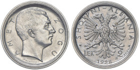 ALBANIA Amet Zogu (1925-1939) 2 Lek 1928 R Prova "bordo largo"- Mont. 64a AG RRRR In slab NGC n° 6638766-017. TOP POP miglior esemplare certificato NG...