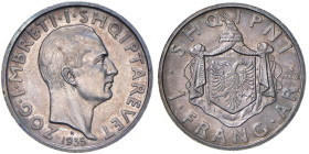 ALBANIA Amet Zogu (1925-1939) Franga 1935 R Prova - Mont. 59 AG RRRR In slab NGC n° 6638768-008. Solo 50 esemplari coniati. Ex asta Nomisma 58 del 07/...