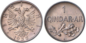 ALBANIA Amet Zogu (1925-1939) Qindar 1935 R - Mont. 83 CU R In slab NGC n° 6638756-002. Ex asta Tommy Shea del 28/12/2012.
MS 66 RB