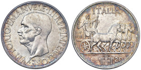 Vittorio Emanuele III (1900-1943) 20 Lire 1936 "1° tipo"- Nomisma 1094 AG R 
FDC