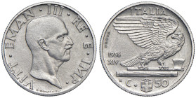 Vittorio Emanuele III (1900-1943) 50 Centesimi 1936 Prova - Nomisma P50; Luppino PP213 NI RRR Ex asta Nomisma 49 del 14/05/2014, lotto 2570.
FDC