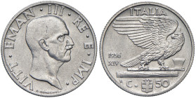 Vittorio Emanuele III (1900-1943) 50 Centesimi 1936 - Nomisma 1253 NI R 
FDC
