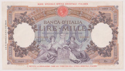 Africa Orientale Italiana - 1000 Lire Regine del Mare del 1939 M3 6465 Gig. AOI 4B RRRR
BB++