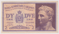 ALBANIA Banca Nazionale d'Albania, Regno d'Italia e Albania - 2 Lek del 1941 004 160211. Gav. 03.136
SUP