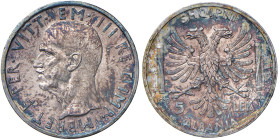 Vittorio Emanuele III Albania (1900-1943) 5 Lek 1939 - Nomisma 1448 AG 
FDC