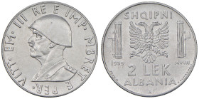 Vittorio Emanuele III Albania (1900-1943) 2 Lek 1939 Prova - Nomisma P87; Luppino PP321 AC RRRR Ex Asta Varesi XXXII, Collezione D’Incerti del 20/4/20...