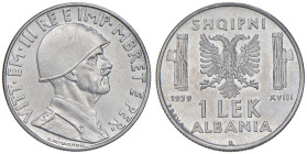 Vittorio Emanuele III Albania (1900-1943) Lek 1939 Prova - Nomisma P88; Luppino PP323 AC RRRR Ex Asta Varesi XXXII, Collezione D’Incerti del 20/4/2000...