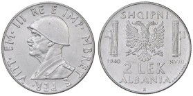 § Vittorio Emanuele III Albania (1900-1943) 2 Lek 1940 - Nomisma 1451 AC RRRRR Moneta della più grande rarità, conosciuta in soli 5 esemplari. Ex Asta...