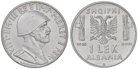 § Vittorio Emanuele III Albania (1900-1943) Lek 1940 - Nomisma 1455 AC RRRRR Moneta della più grande rarità, conosciuta in soli 5 esemplari. Ex Asta N...