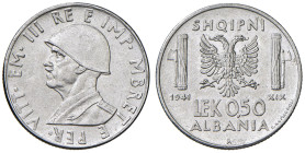 Vittorio Emanuele III Albania (1900-1943) 0,50 Lek 1941 - Nomisma 1460 AC 
SPL+