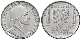Vittorio Emanuele III Albania (1900-1943) 0,20 Lek 1941 - Nomisma 1464 AC 
FDC