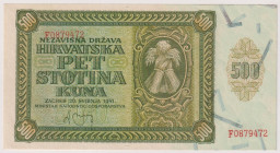 Regno di Croazia - Tomislao II (Aimone di Savoia) - 500 Kuna, biglietto di Stato del 26/05/1941 F0879472 Gav. 03.248 RR
FDS