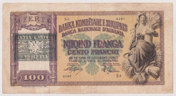 ALBANIA Emissione provvisoria Banca d'Albania 1945 - 100 Franchi Albanesi del 1940 con sovrastampa 1945 S6 6540 Gav. 03.152 R
BB