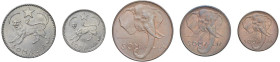 AFIS (Amministrazione fiduciaria italiana della Somalia) - Serie monete per la circolazione 1950 (MI - 1 Somalo, 0,50 Somali, CU - 10 Centesimi, 5 Cen...