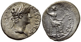TIBERIUS (14-37). Denarius. "Tribute Penny" type. Lugdunum