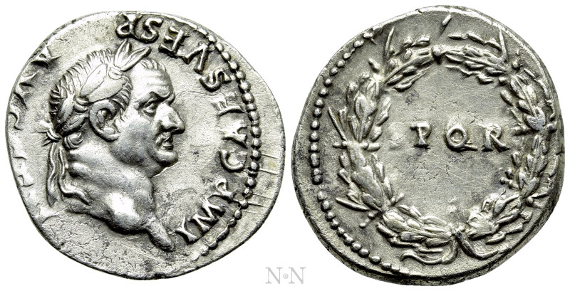VESPASIAN (69-79). Denarius. Rome. 

Obv: IMP CAES VESP AVG CEN. 
Laureate he...