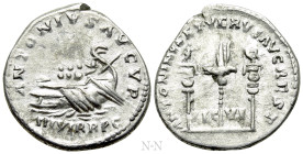 MARCUS AURELIUS & LUCIUS VERUS (161-169). Denarius. Restitution issue for Mark Antony. Rome