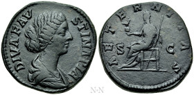 DIVA FAUSTINA II (Died 175/6). Sestertius. Rome