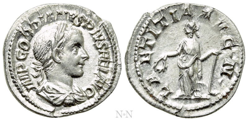 GORDIAN III (238-244). Denarius. Rome. 

Obv: IMP GORDIANVS PIVS FEL AVG. 
La...