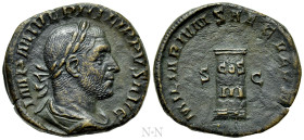 PHILIP I 'THE ARAB' (244-249). Sestertius. Rome. Saecular Games/1000th Anniversary of Rome issue