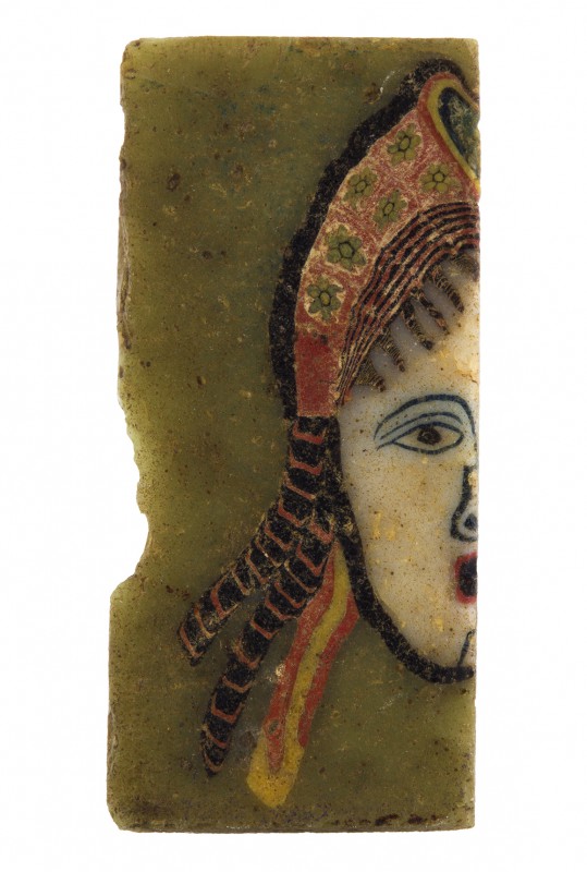 Egyptian Hetaira Half Mask mosaic glass inlay
Ptolemaic Period (ca. 300-50 BC);...