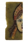 Egyptian Hetaira Half Mask mosaic glass inlay
Ptolemaic Period (ca. 300-50 BC); height cm 3; length cm 1,3; Hetaira, young courtesan figure of the an...
