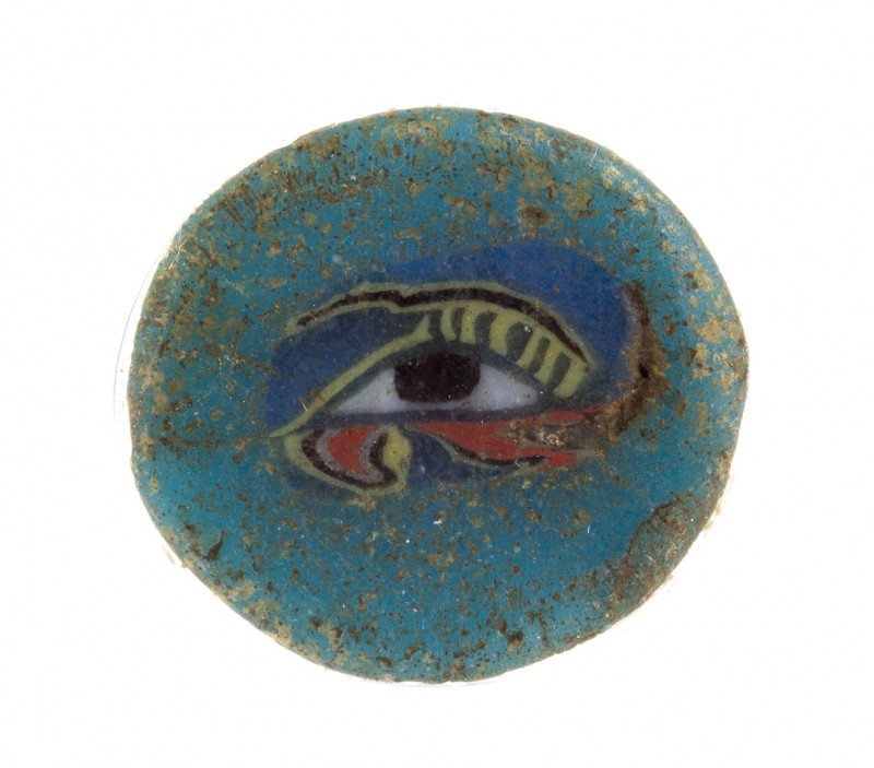 Egyptian Wedjat Eye mosaic glass inlay
Ptolemaic Period (ca. 300-50 BC); height...